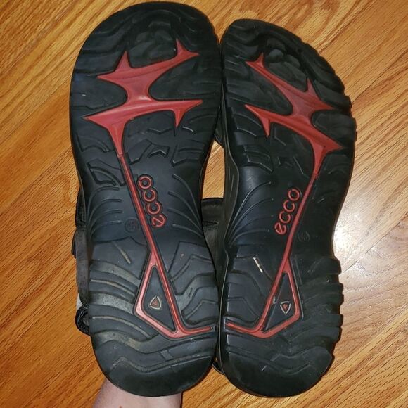 Ecco Brown Leather Sandals - Picture 6 of 7